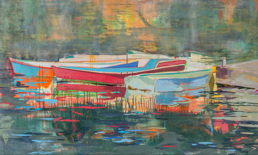 Song on Liberty, 36" x 60", Acrylic on Canvas, framed