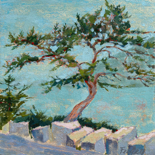 Window Panes on Somes Sound 10” x 10” Available through Cygnet Gallery, oils on raw canvas on birch panel