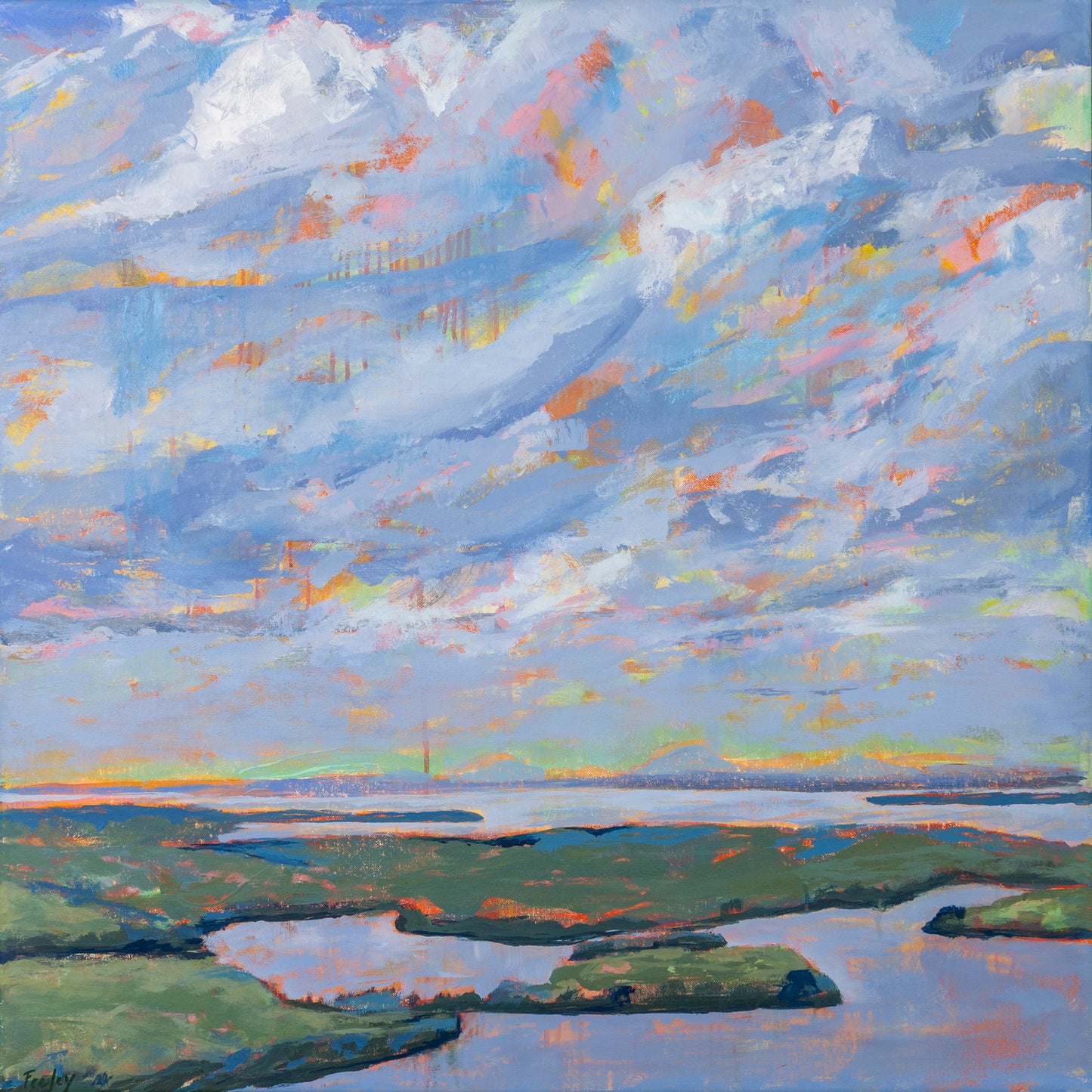 Blue Hill, available through Cygnet Gallery, Southeast Harbor, ME. 36" x 36" Acrylic on Canvas, framed