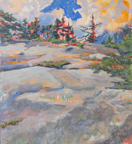 Going a Different Way, Available through Cygnet Gallery, Southwest Harbor, ME. 36" x 40", Acrylic on canvas, framed