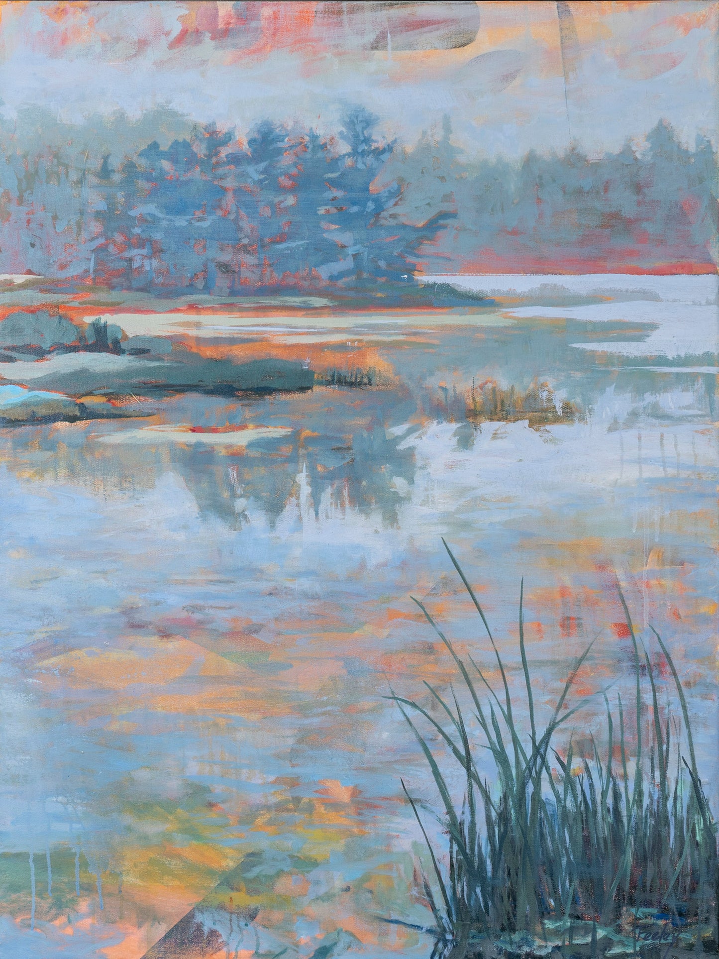 Misty, Available through Cygnet Gallery, Southwest Harbor, ME, 30" x 40", Acrylic on Canvas, framed