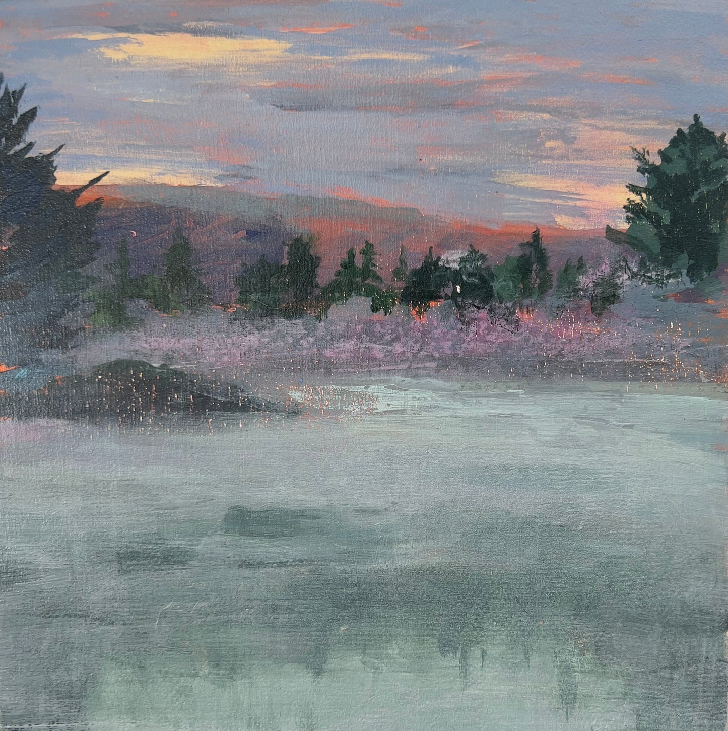 Into the Mist,  Available through Cygnet Gallery, 8 x 8" acrylic on birch